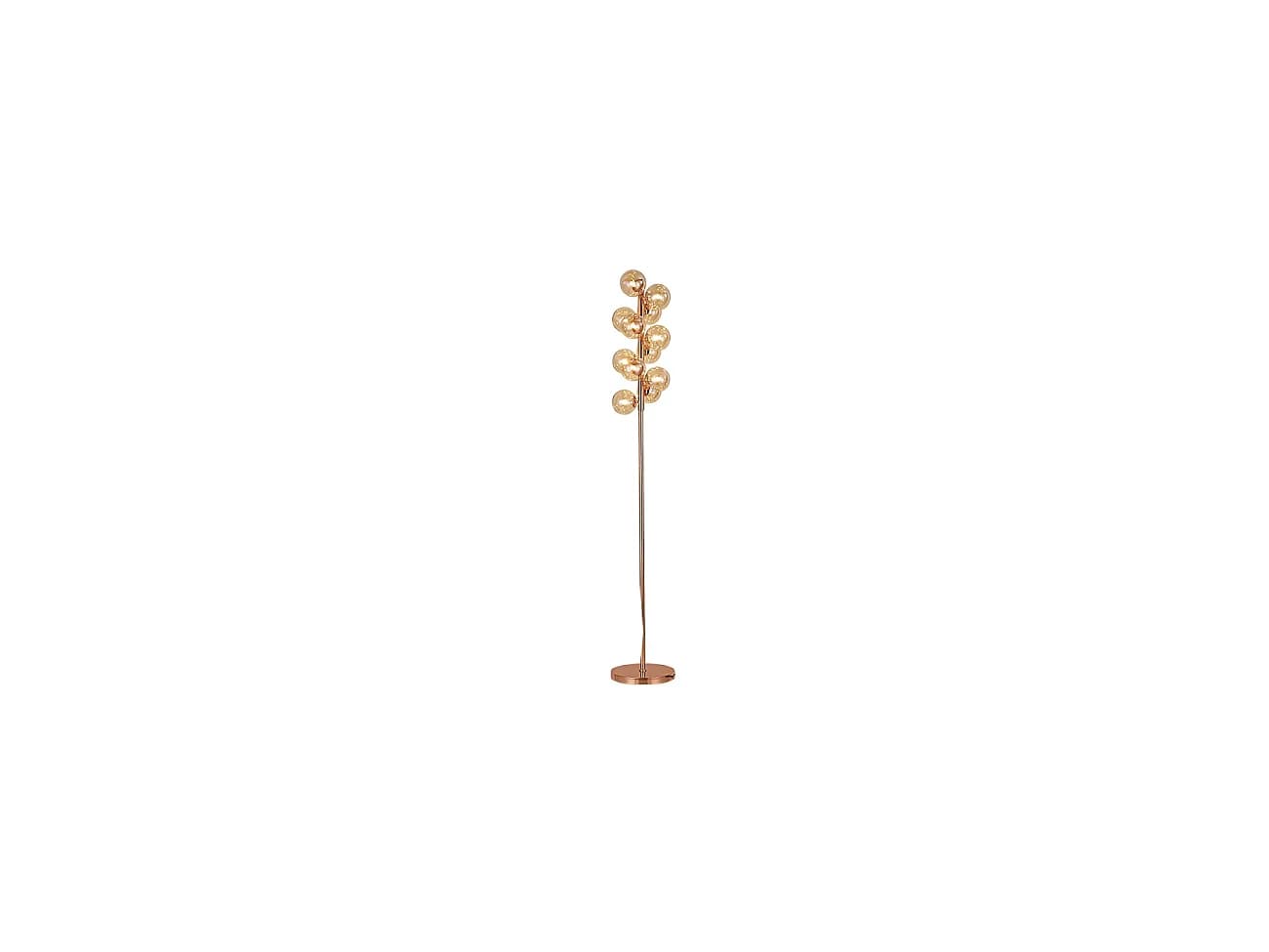 Lampadaire contemporain doré à verres ambrés - Ambrosia