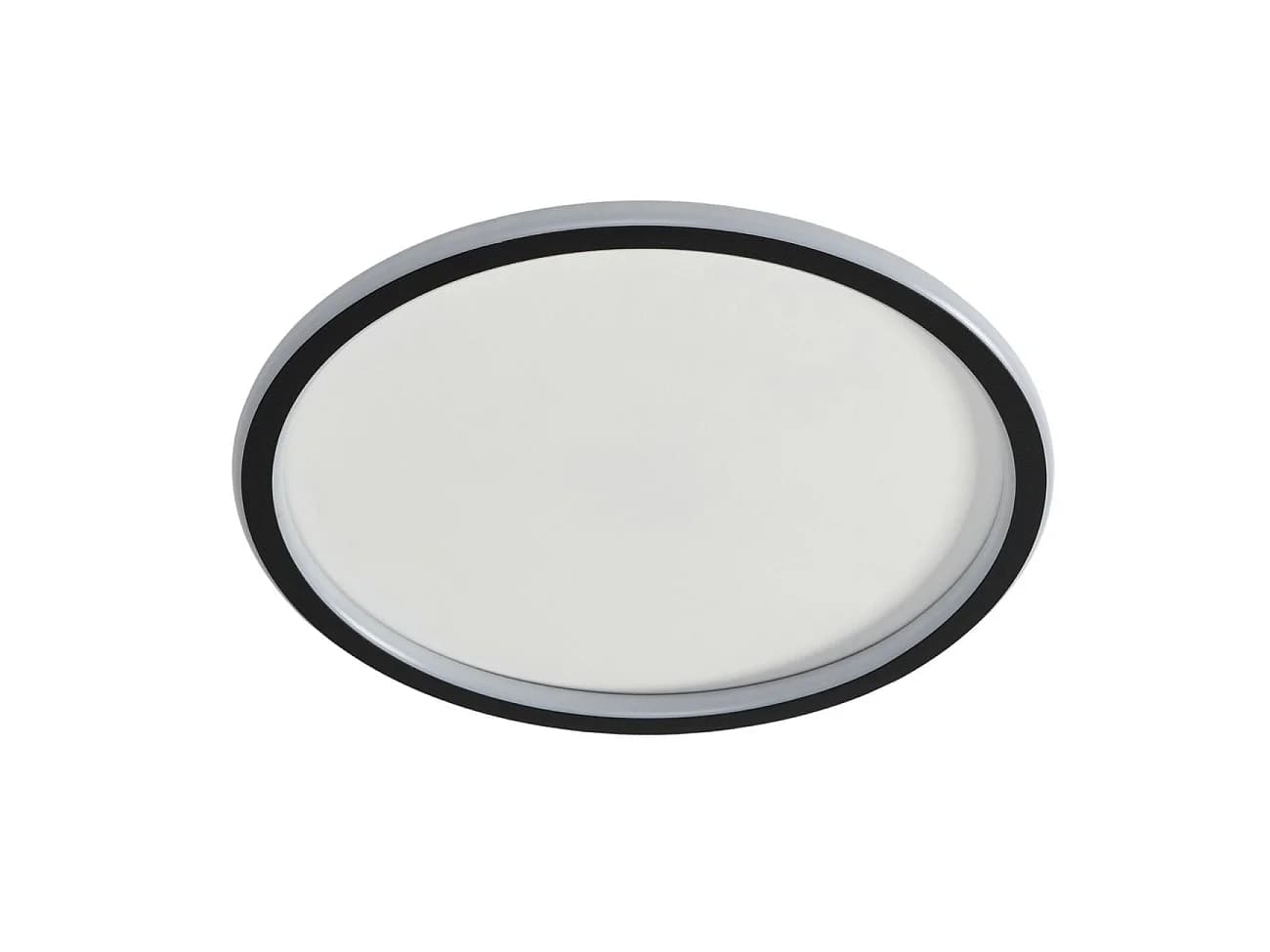 Plafonnier LED rond 40 cm cercle noir - Alessia