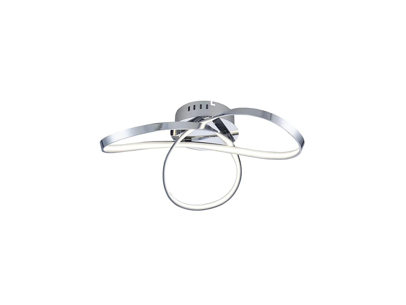 Plafonnier LED design 3 boucles chromé - Acht