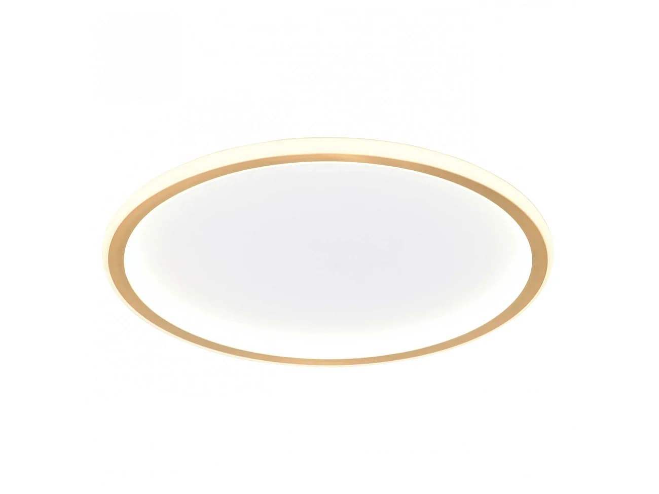 Plafonnier LED dimmable rond 60 cm cercle doré - Alessia