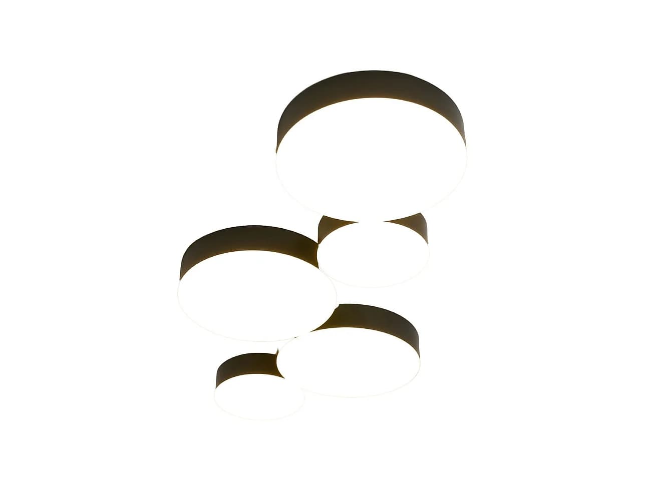 Plafonnier moderne noir 5 spots lumineux LED - Skavi