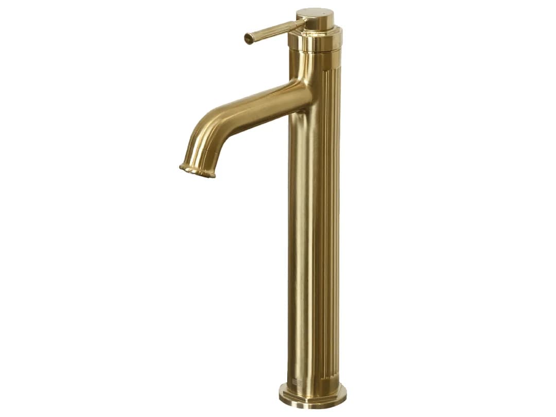 Art Deco mitigeur lavabo haut or brossé - Essebagno