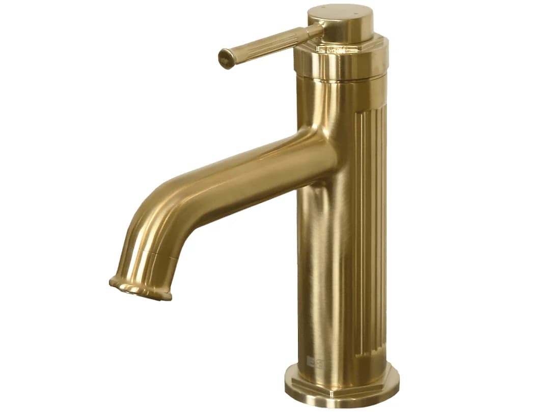 Art Deco mitigeur lavabo bas or brossé - Essebagno