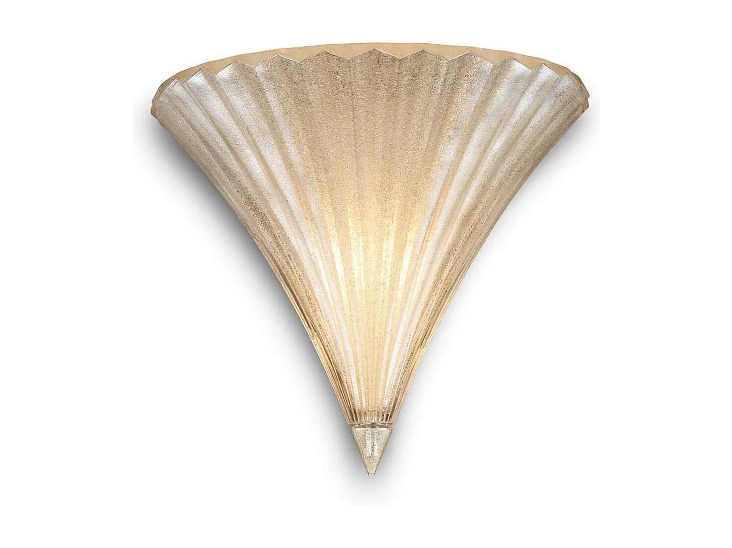 Ideal Lux Santa Applique murale à 1 ampoule dorée avec verre de petite finition, E14