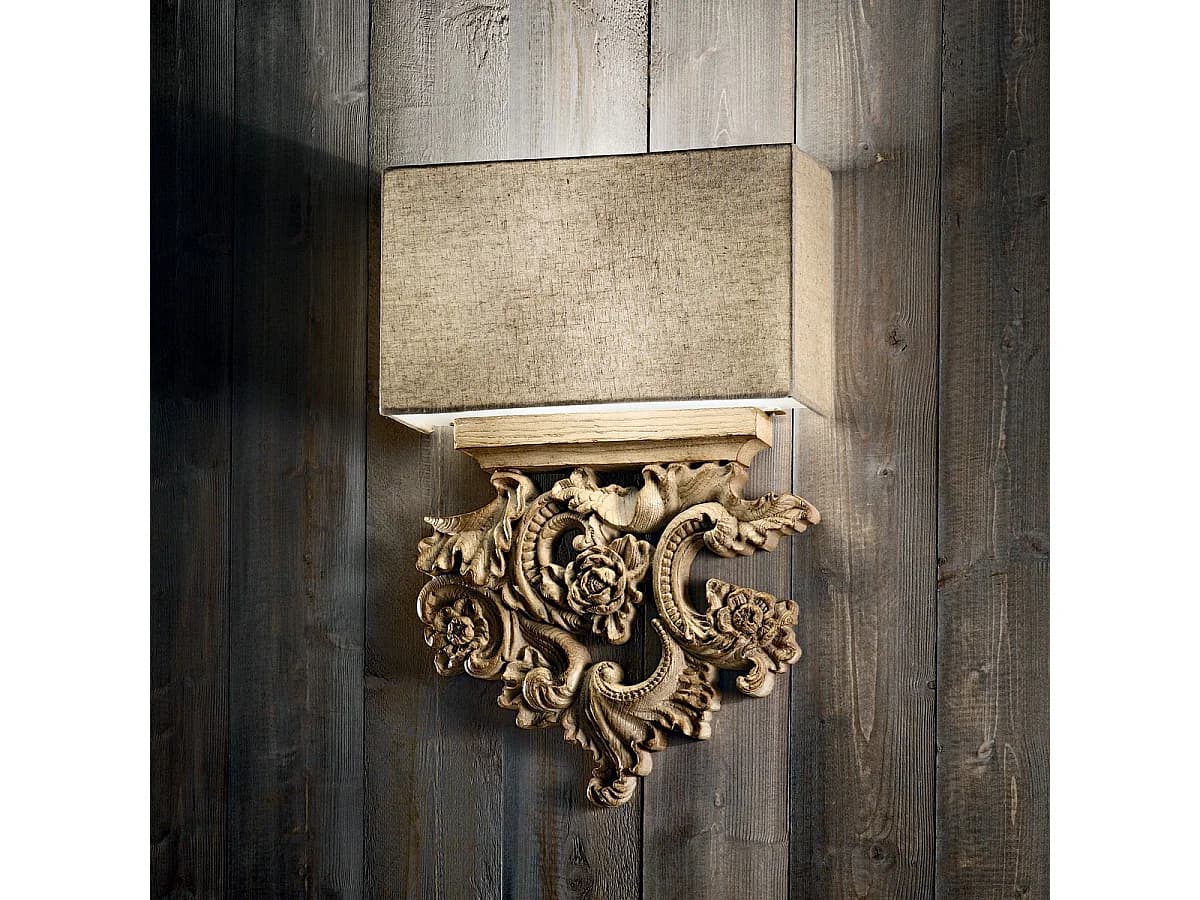 Ideal Lux Peter Applique murale intérieure à 2 ampoules marron, beige avec abat-jour, E14