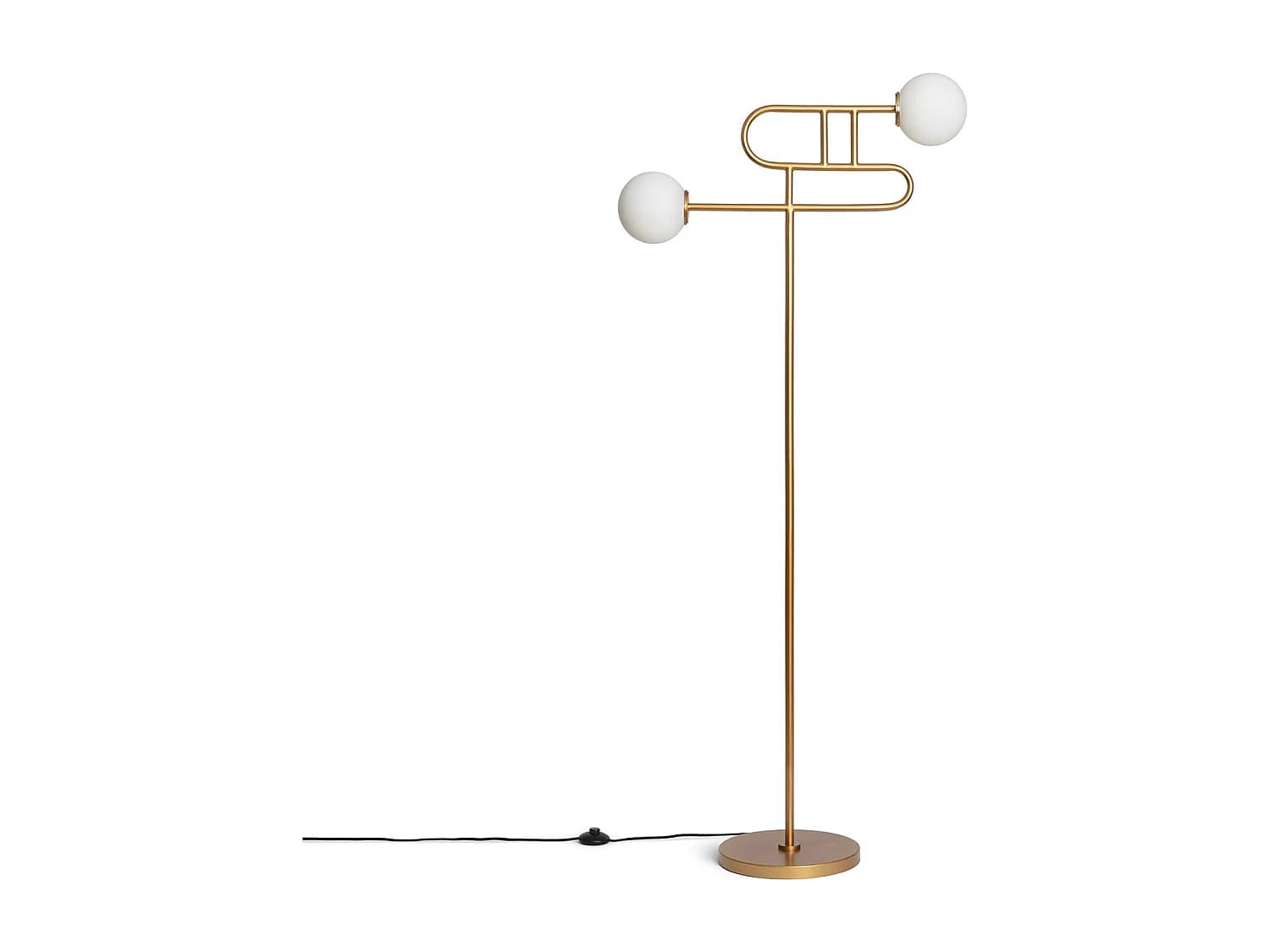 Lampadaire Métal Rowsley Doré
