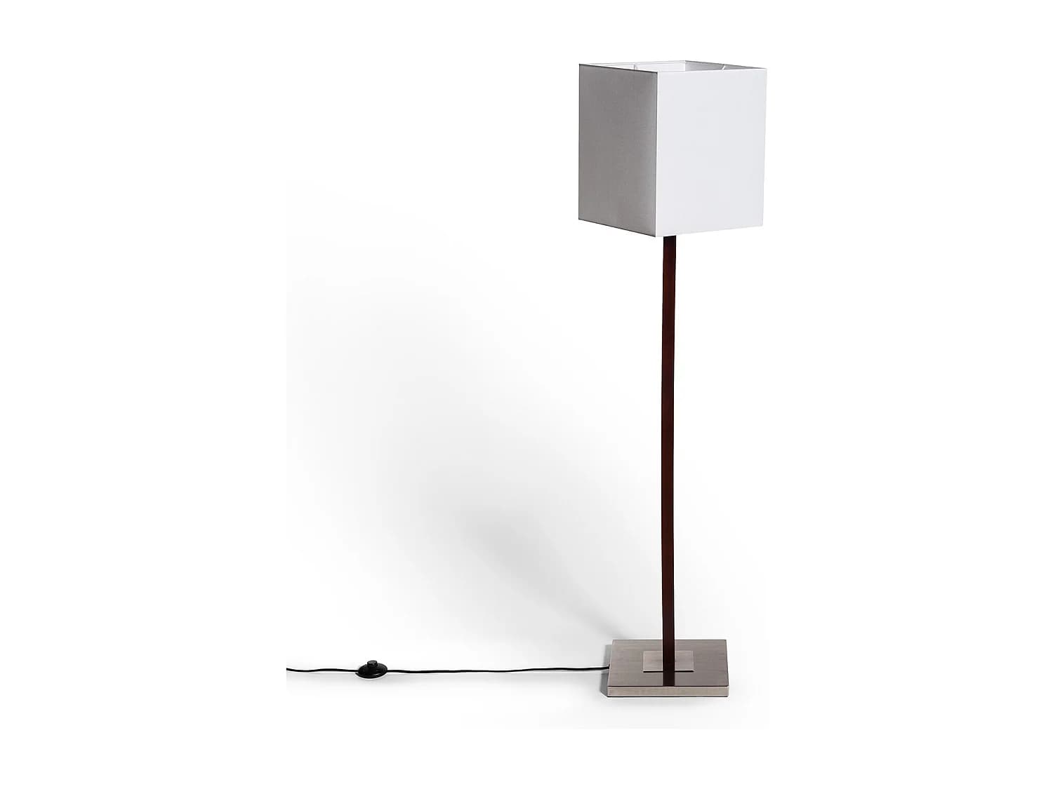 Lampadaire Bois et Métal Lizza Blanc