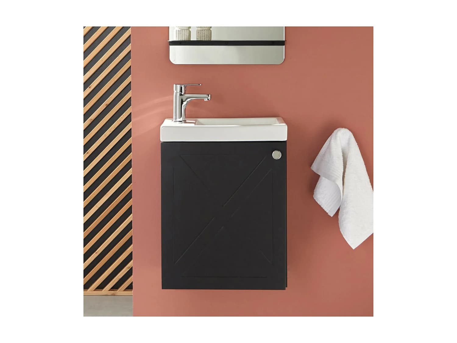 Meuble lave-mains AVA Noir carbone