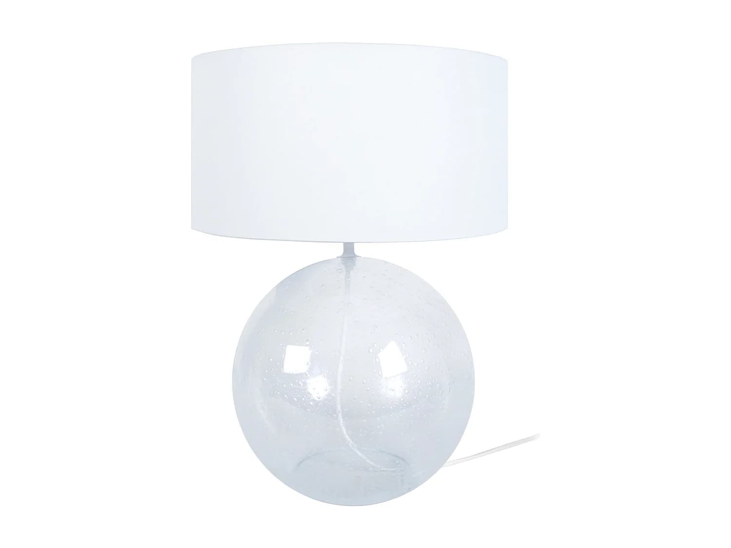 Lampe a Poser TOSEL ,verre,Transparent, H50xD35xP35cm