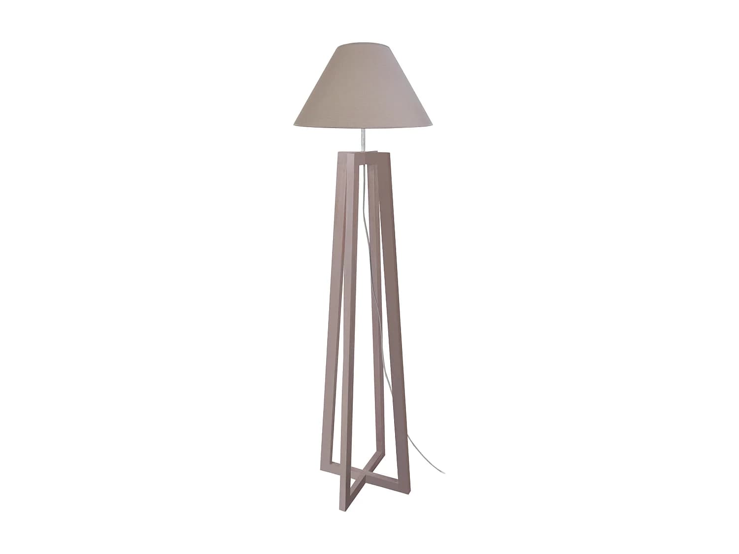 Lampadaire TOSEL ,bois,Gris ,H150xD 40xP40cm