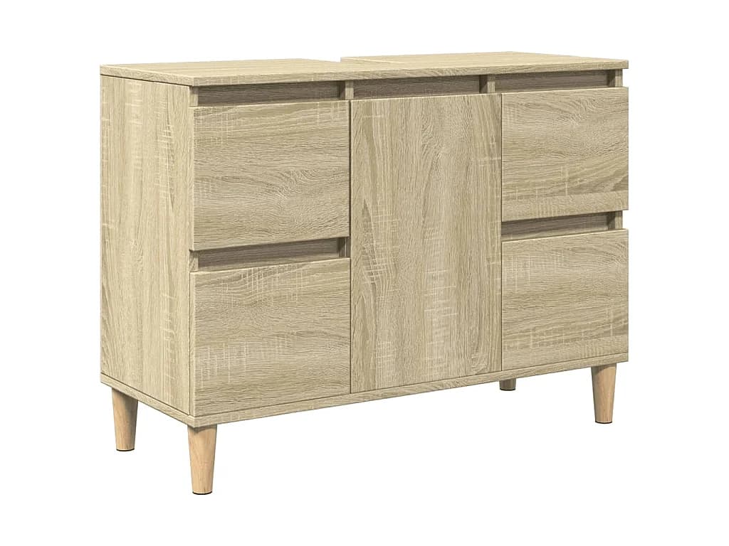Meuble d'évier chêne sonoma 80x33x60 cm bois d'ingénierie