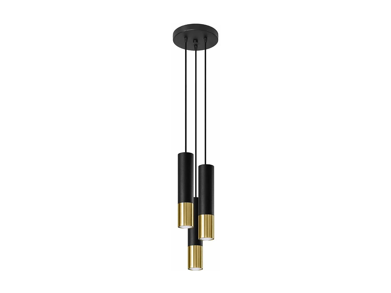 Lampe suspendue Luminous 3P noir-doré