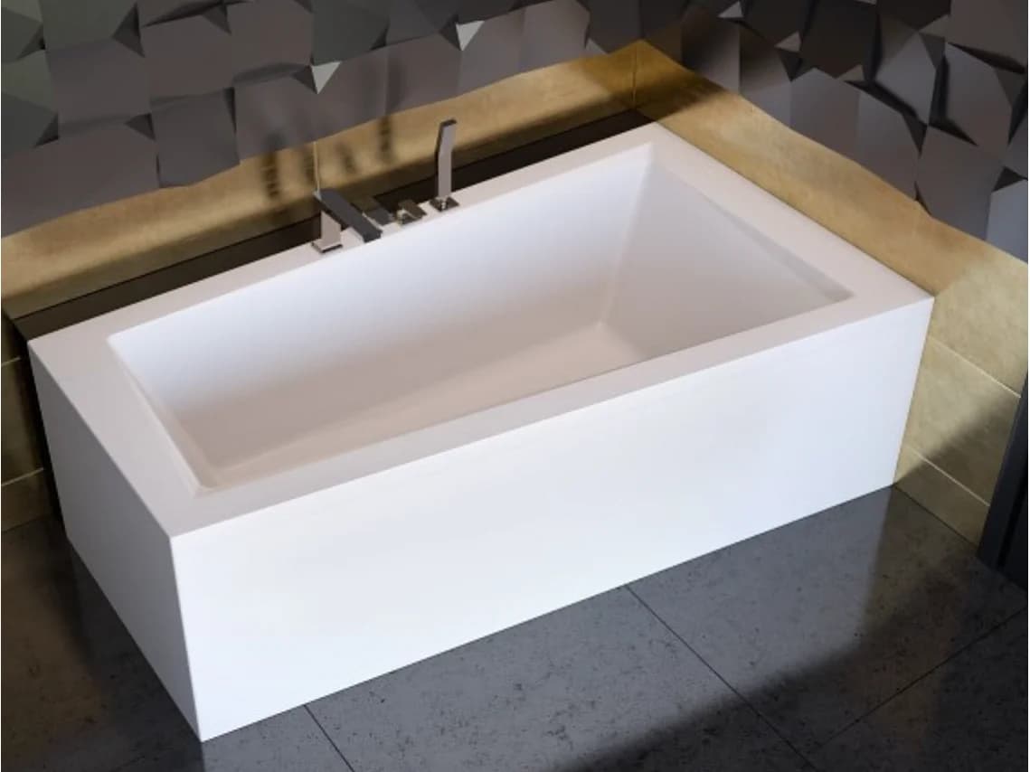 Baignoire d'angle DROITE INTIMA 150 ou 160 cm AVEC TABLIER - Dimensions: 160cm