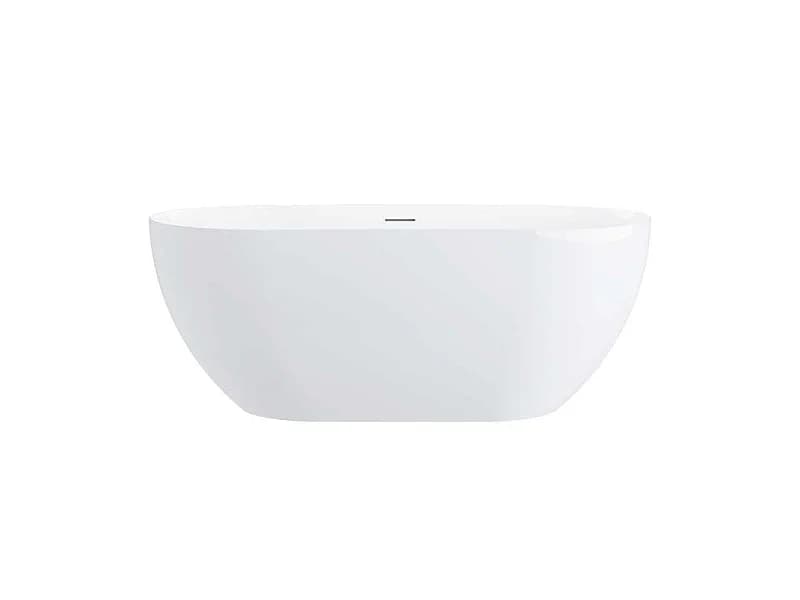 Baignoire îlot design ovale LISBON blanche 150 cm Brillant