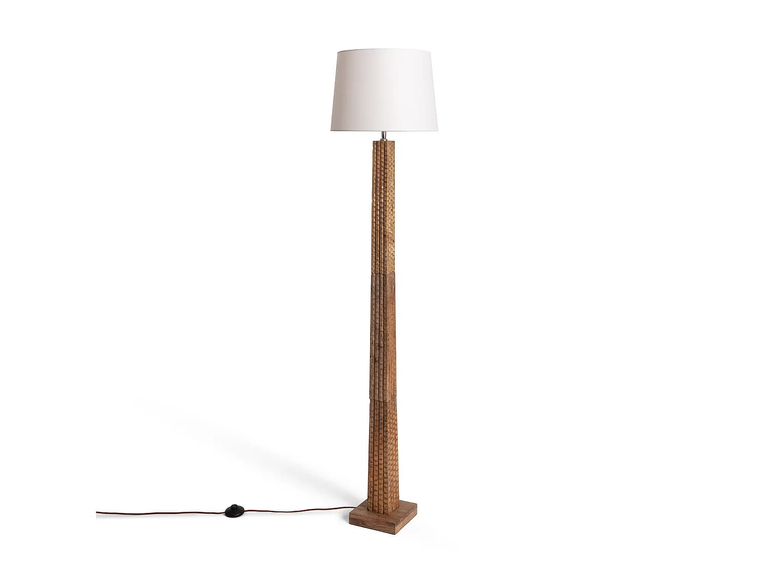 Lampadaire Bois Kyathi ILUZZIA Blanc