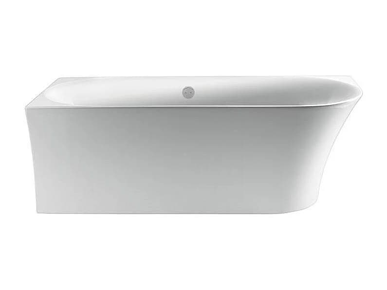 Baignoire semi-îlot design ELIZABETH blanche 170 cm Angle à droite