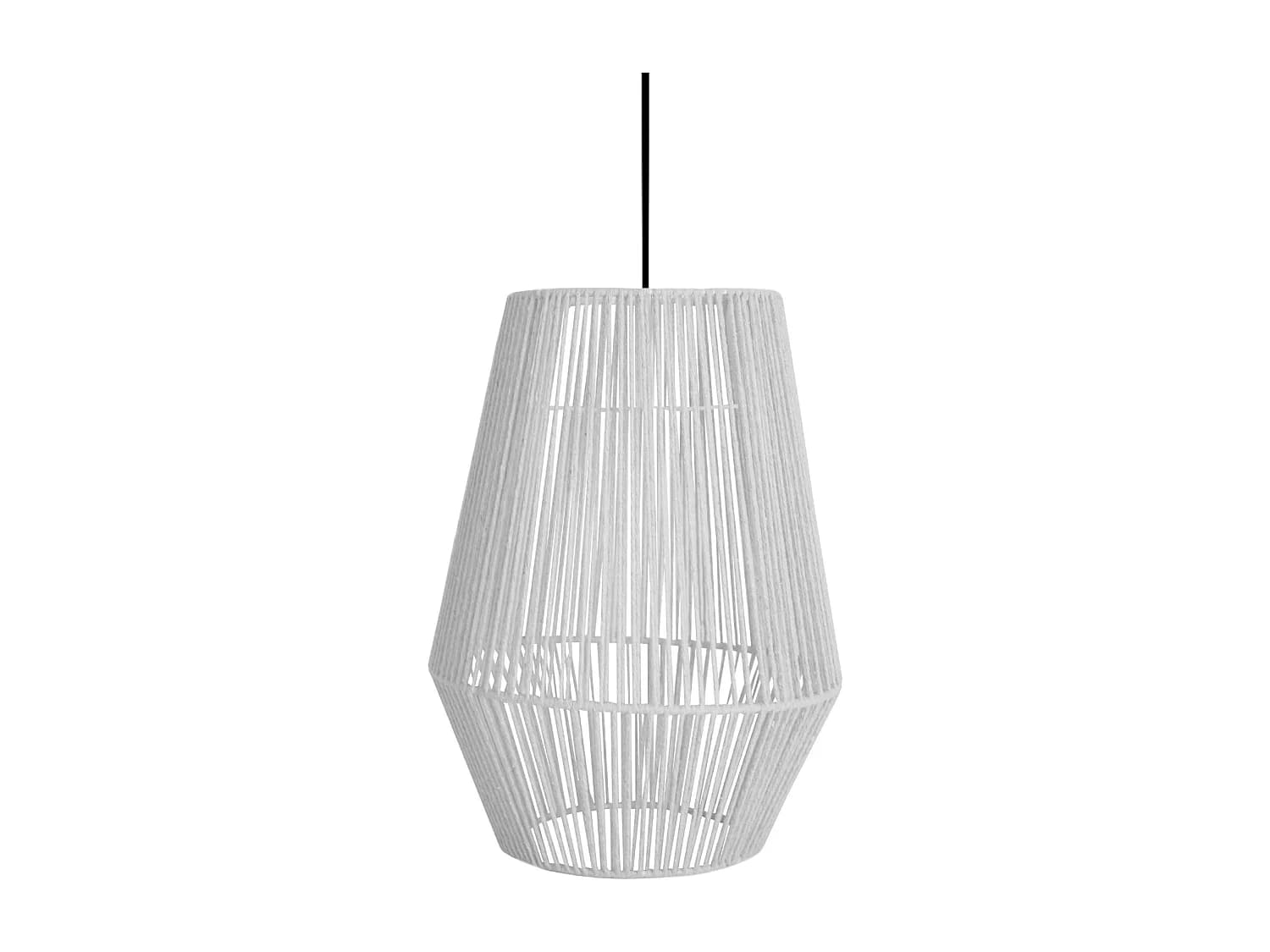 Suspension TOSEL ,métal,fibre ,Blanc ,H85xD32xP32cm