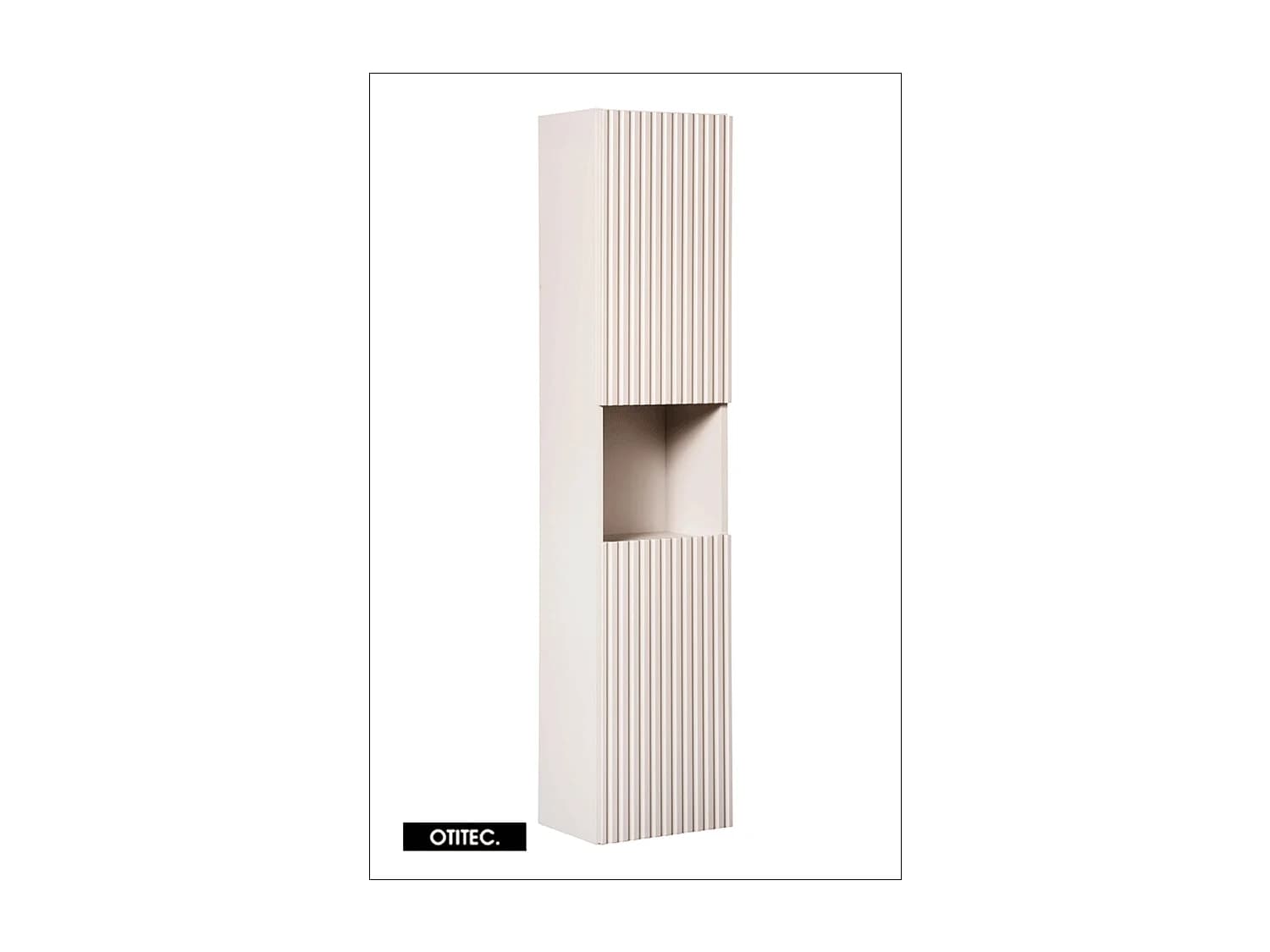 Colonne de salle de bain - 140 cm - Cachemire Mat - 2 portes - VOLTA