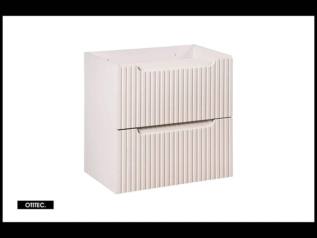 Meuble sous vasque de 60 cm - Cachemire Mat - 2 tiroirs - VOLTA