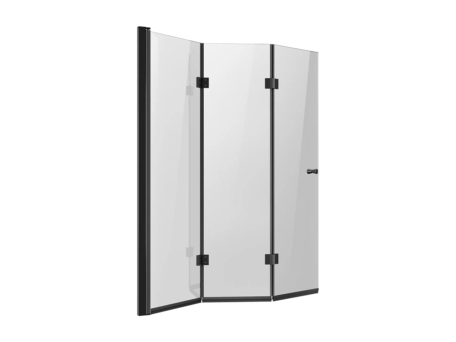 Porte de Douche SucceBuy Porte de Baignoire-Douche Pliable sans Cadre 1295 x 1422 mm