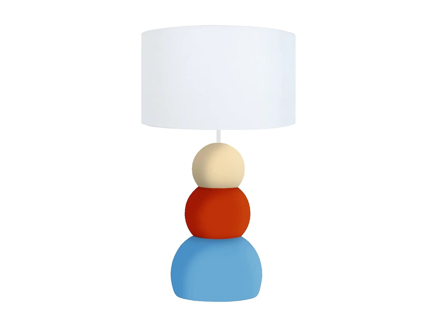 Lampe a Poser TOSEL ,métal,Bleu,H31xD16xP16cm