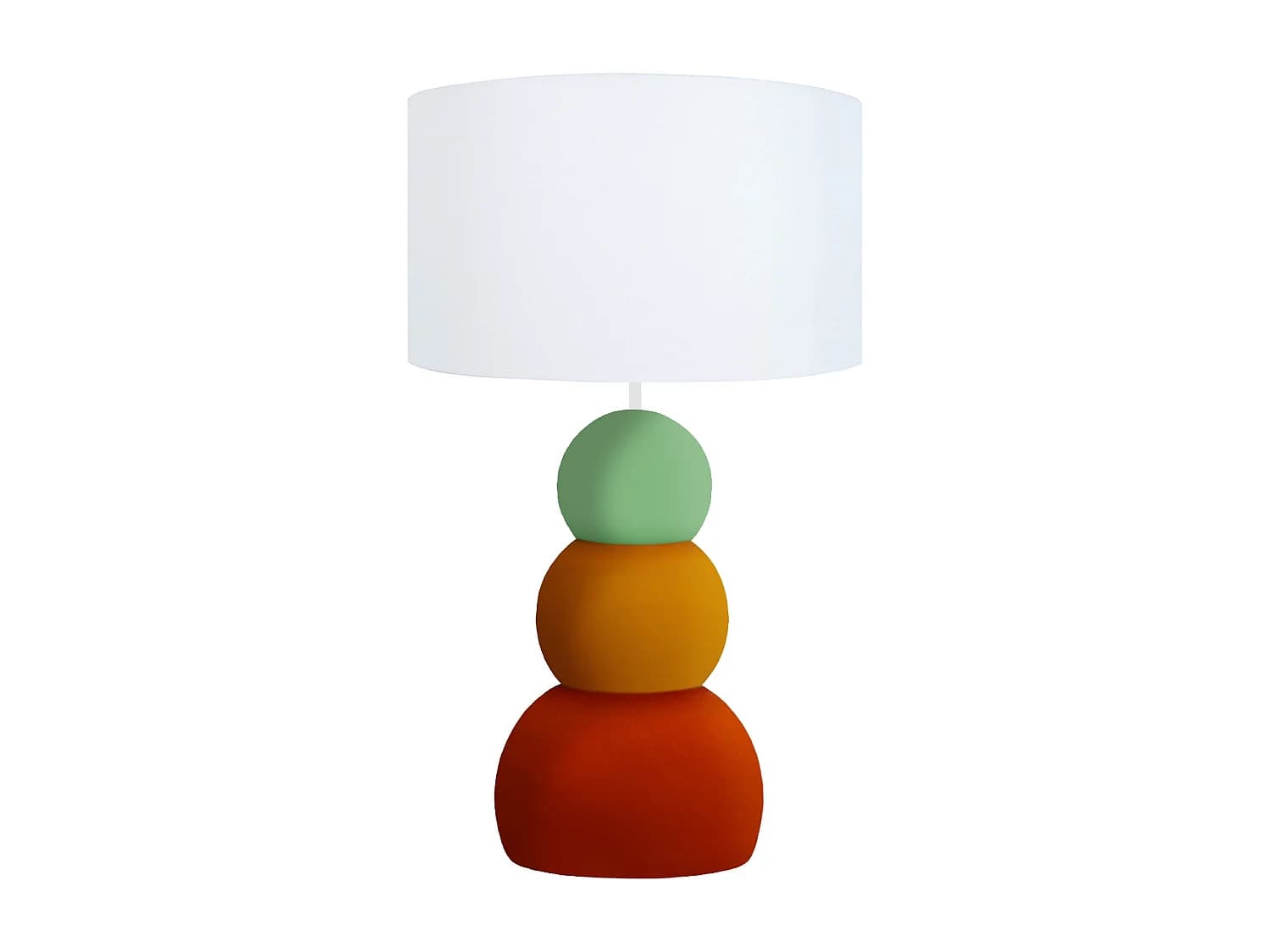 Lampe a Poser TOSEL ,métal,Orange ,H31xD16xP16cm