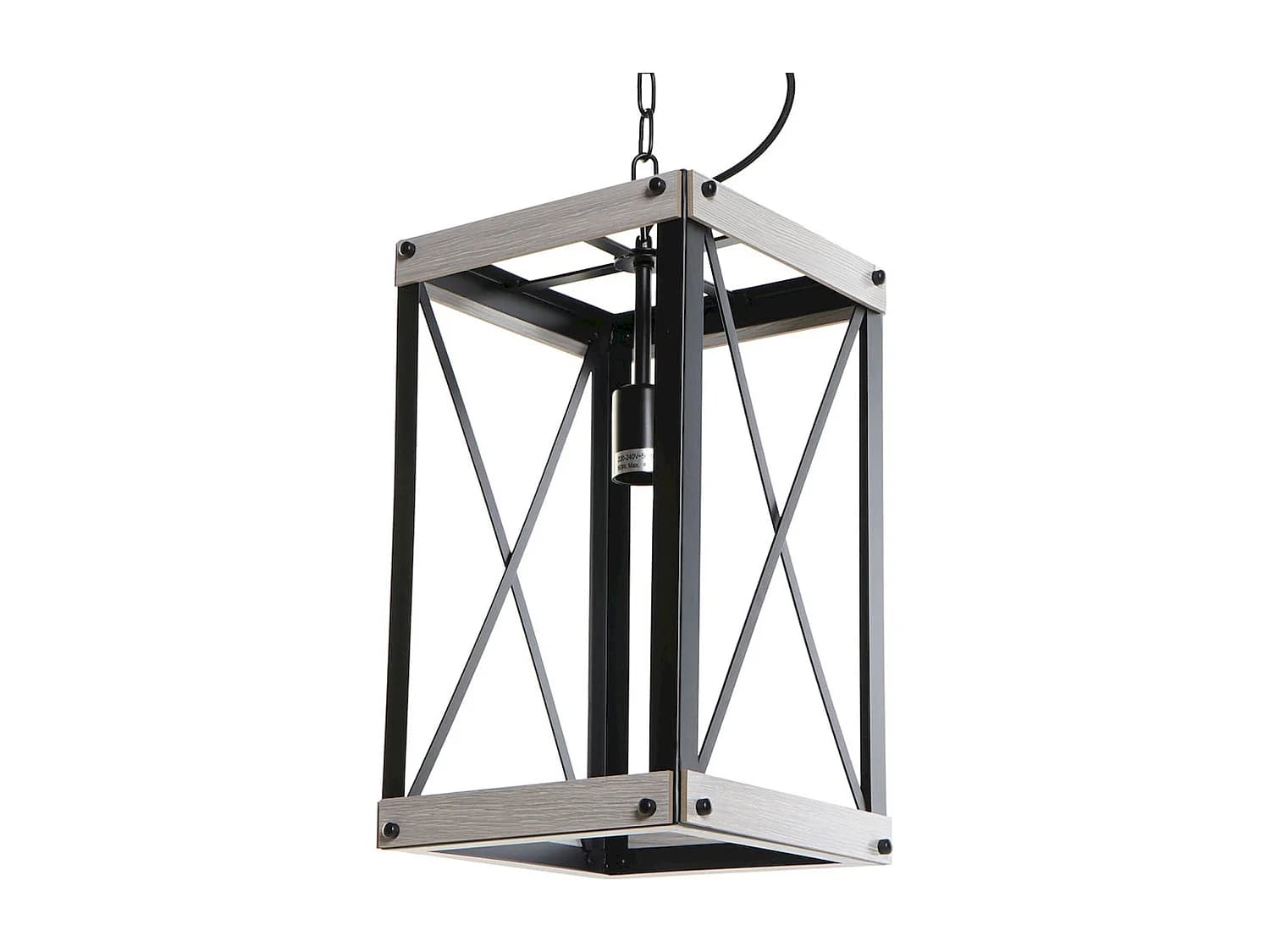 Suspension design industriel élégant métal brun noir