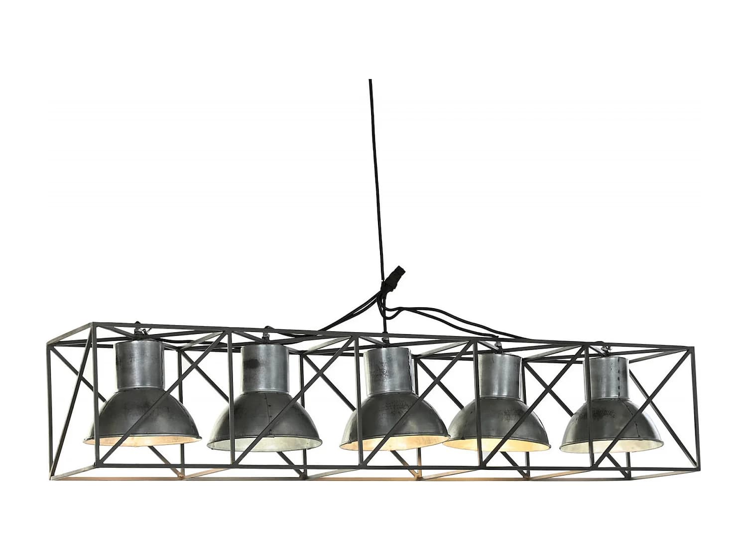 Suspension industrielle élégance grise et moderne