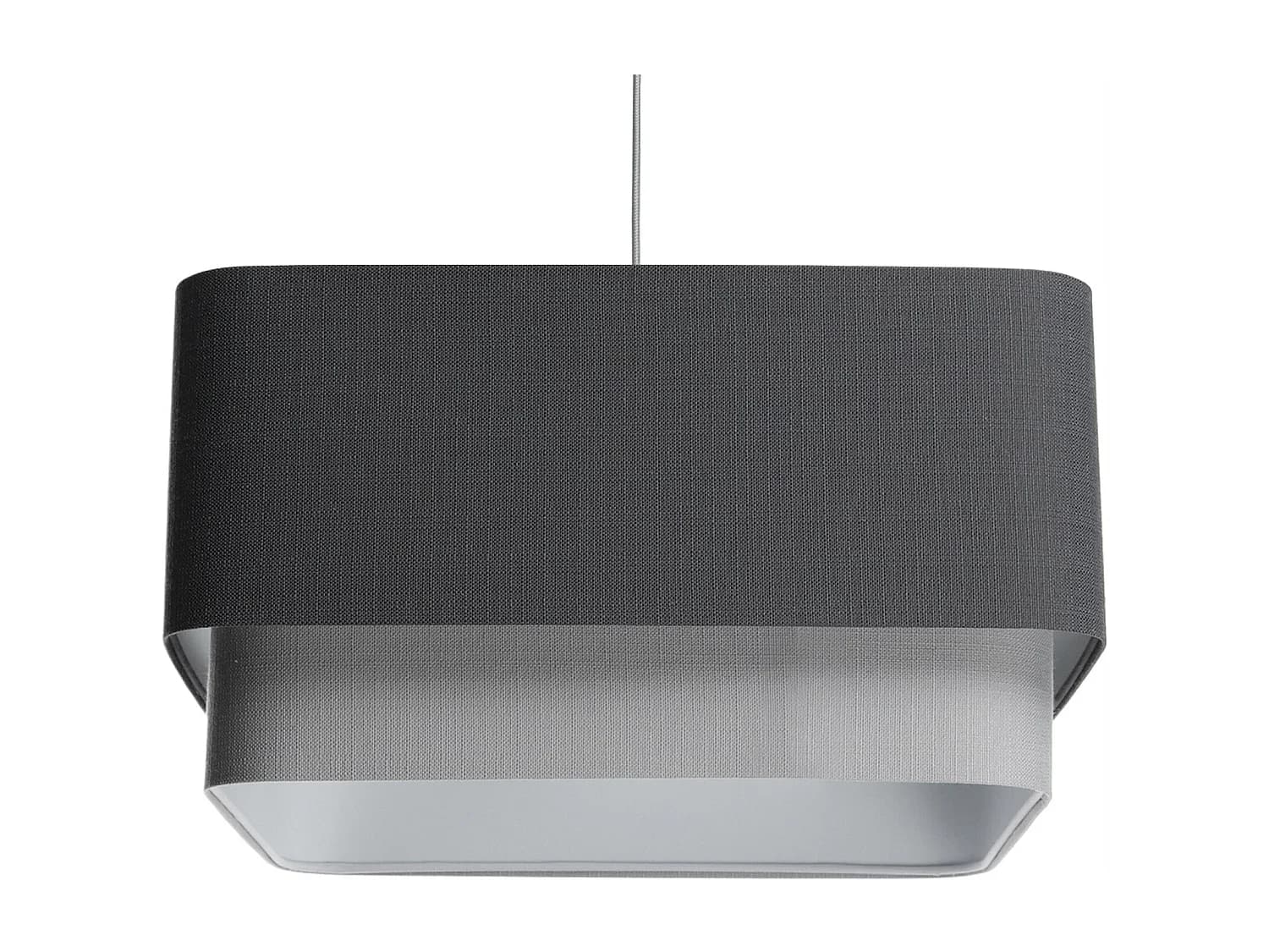 Suspension élégante en lin gris