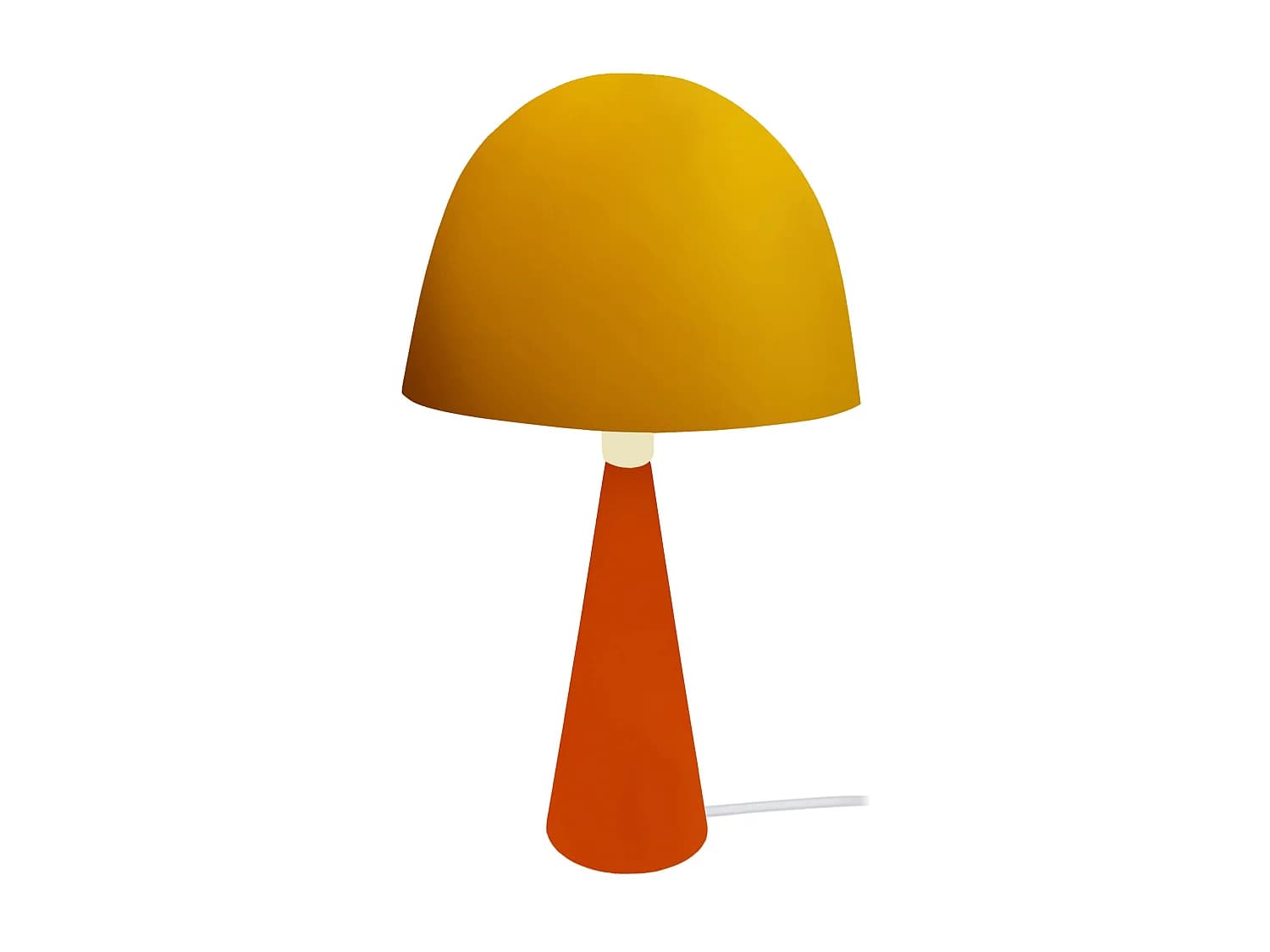 Lampe a Poser TOSEL ,métal,bois,Jaune ,H37xD22xP22cm