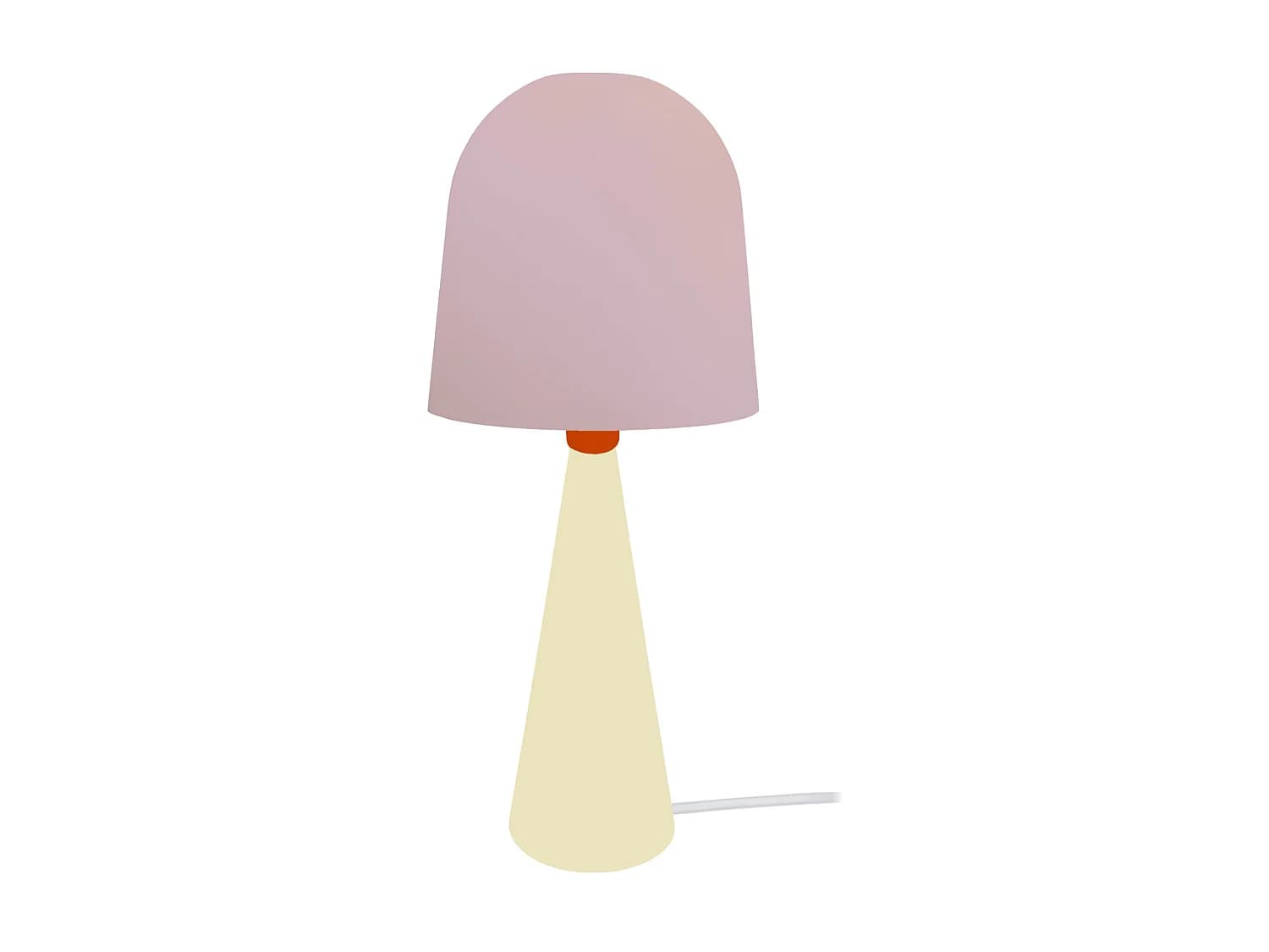 Lampe a Poser TOSEL ,métal,bois,Rose ,H37xD17xP17cm
