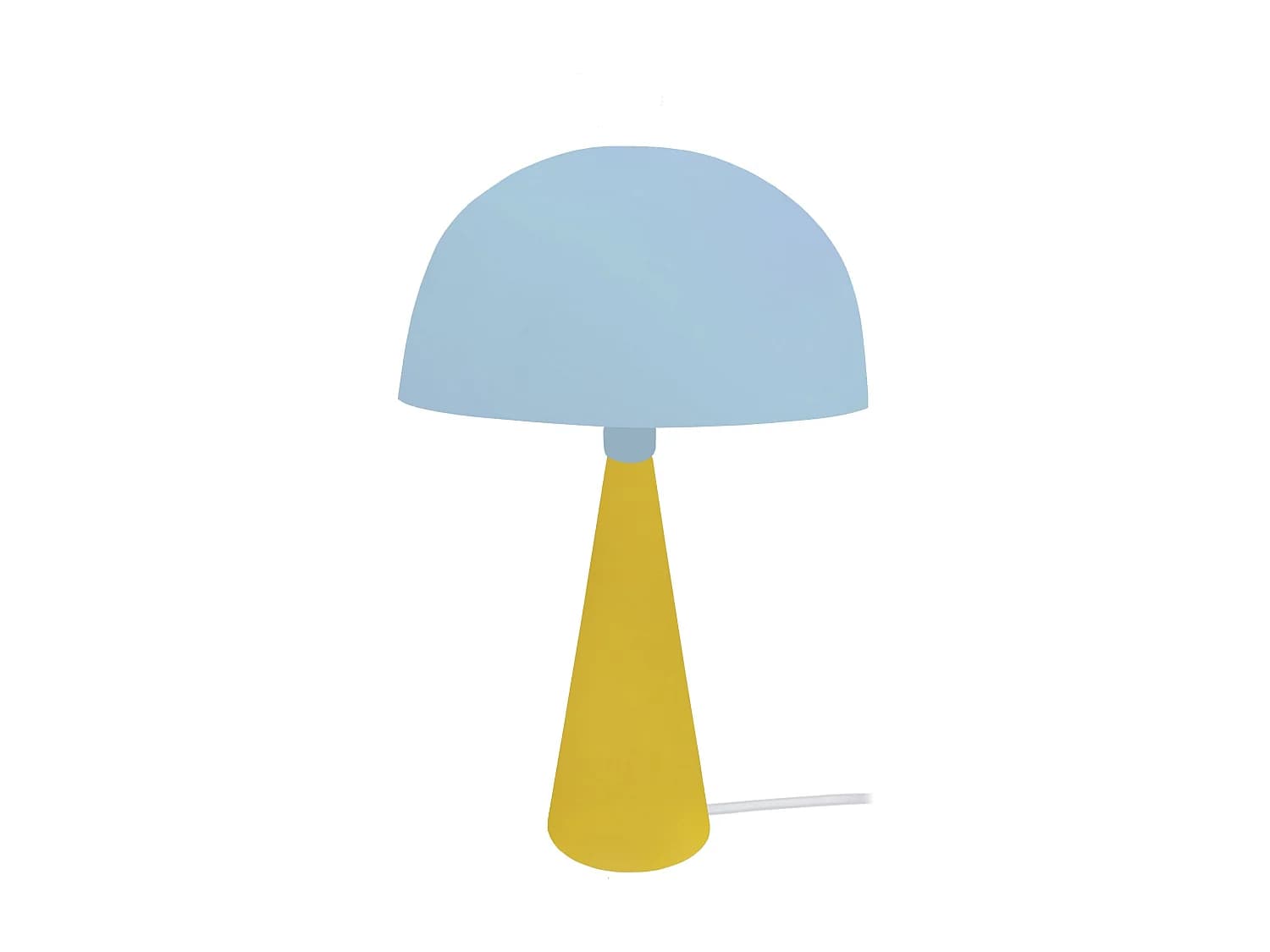 Lampe a Poser TOSEL ,métal,bois,Bleu,H37xD24,5xP24,5cm