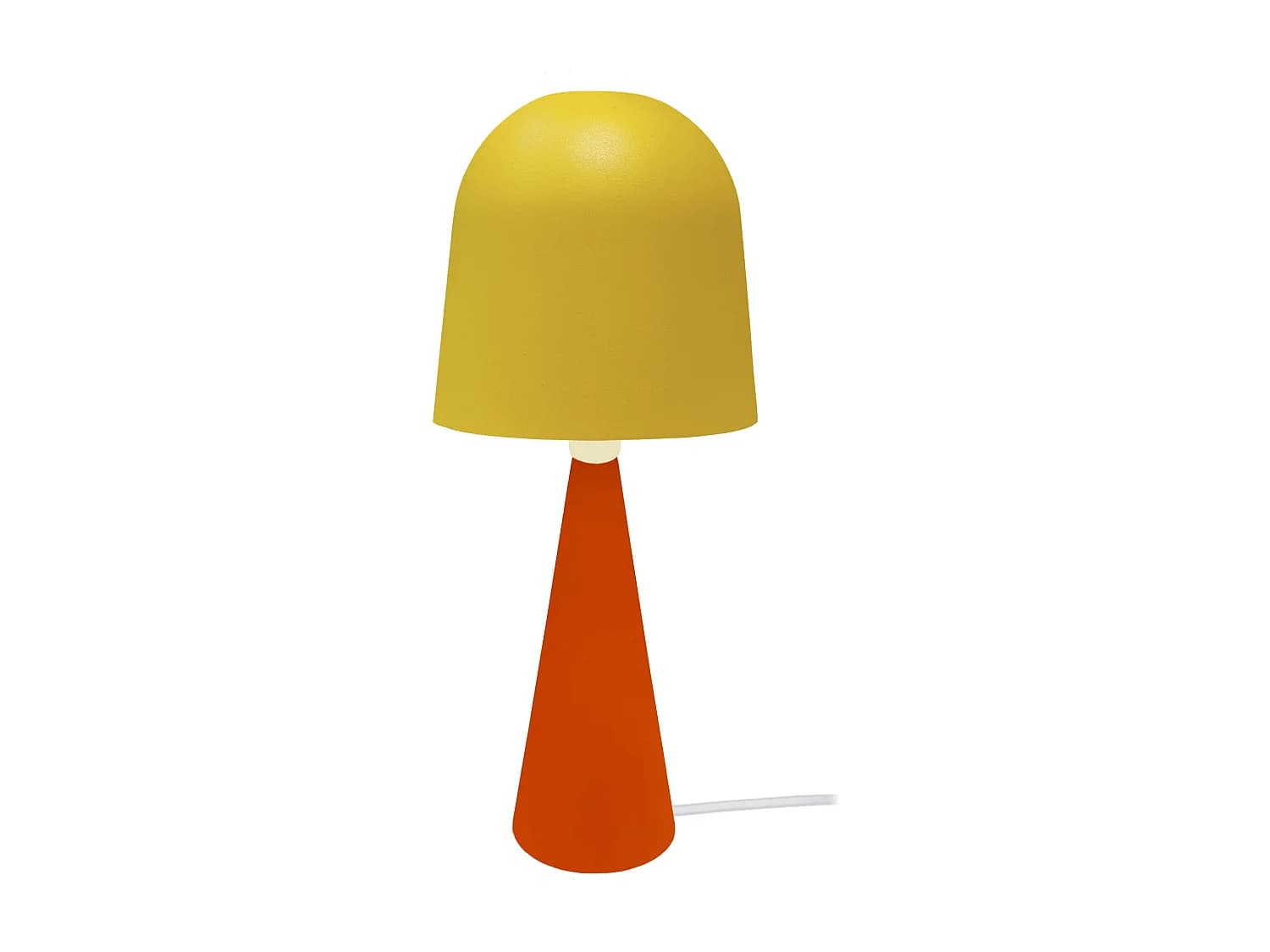 Lampe a Poser TOSEL ,métal,bois,Jaune ,H37xD17xP17cm