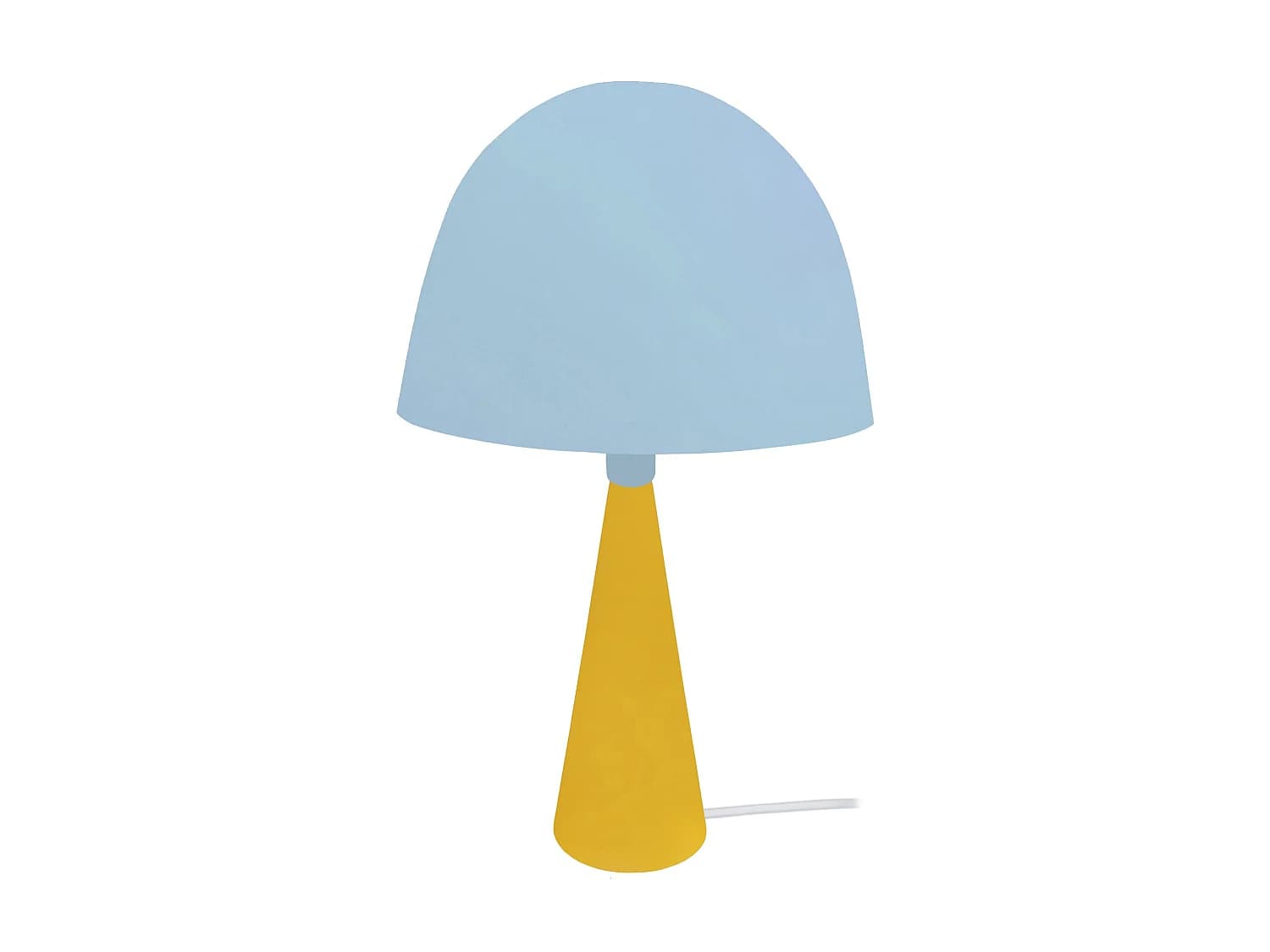 Lampe a Poser TOSEL ,métal,bois,Bleu,H37xD22xP22cm