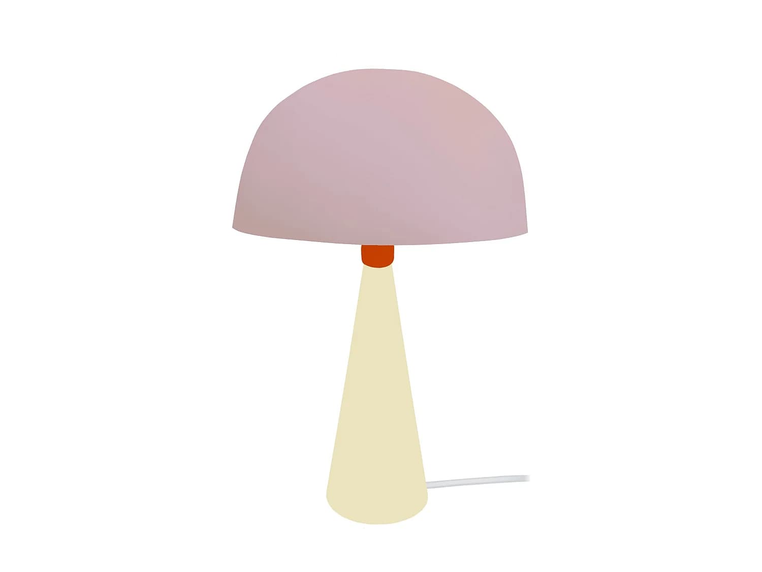 Lampe a Poser TOSEL ,métal,bois,Rose ,H37xD24,5xP24,5cm