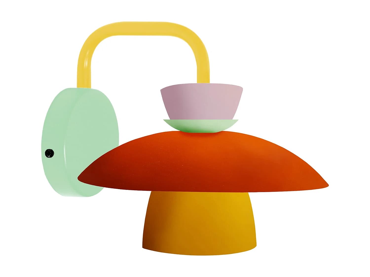 Applique TOSEL ,métal,Orange ,H26xD 23,5xP26cm
