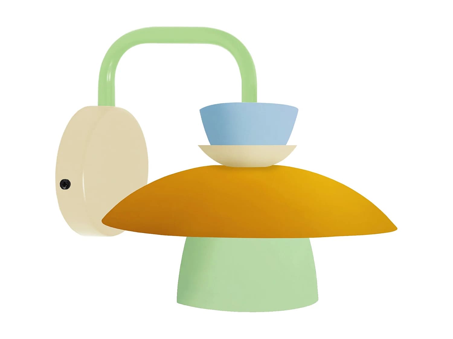 Applique TOSEL ,métal,Jaune ,H26xD23,5xP26cm