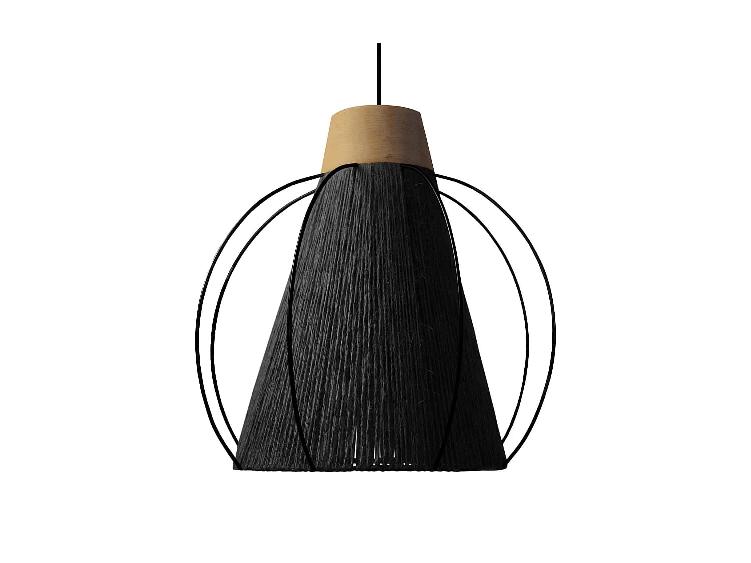 Suspension TOSEL ,métal,fibre ,Blanc , H90xD32xP 32cm