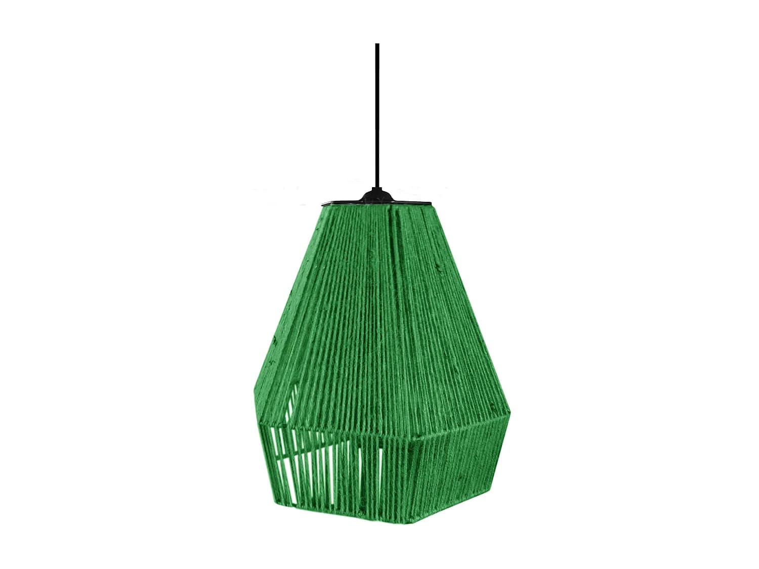 Suspension TOSEL ,métal,fibre ,Noir ,H 90xD30x P 30cm
