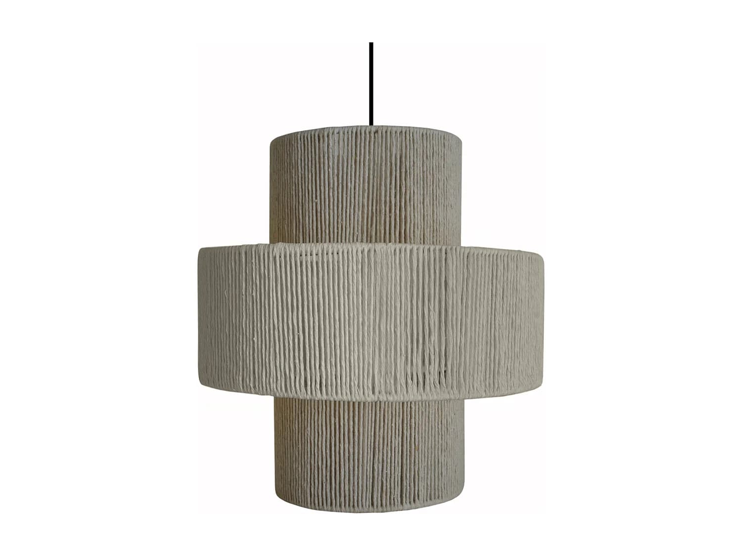 Suspension TOSEL ,métal,fibre ,naturel,H90xD 40x P 40 cm