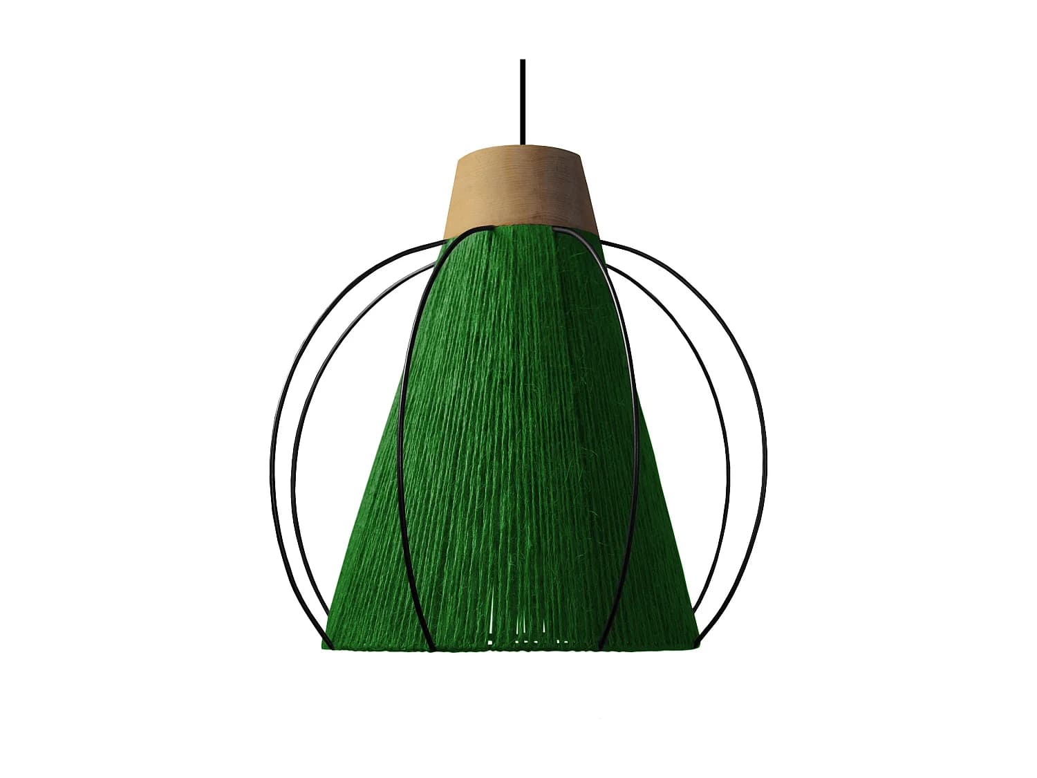 Suspension TOSEL ,métal,fibre ,naturel,H90xD 32x P 32cm