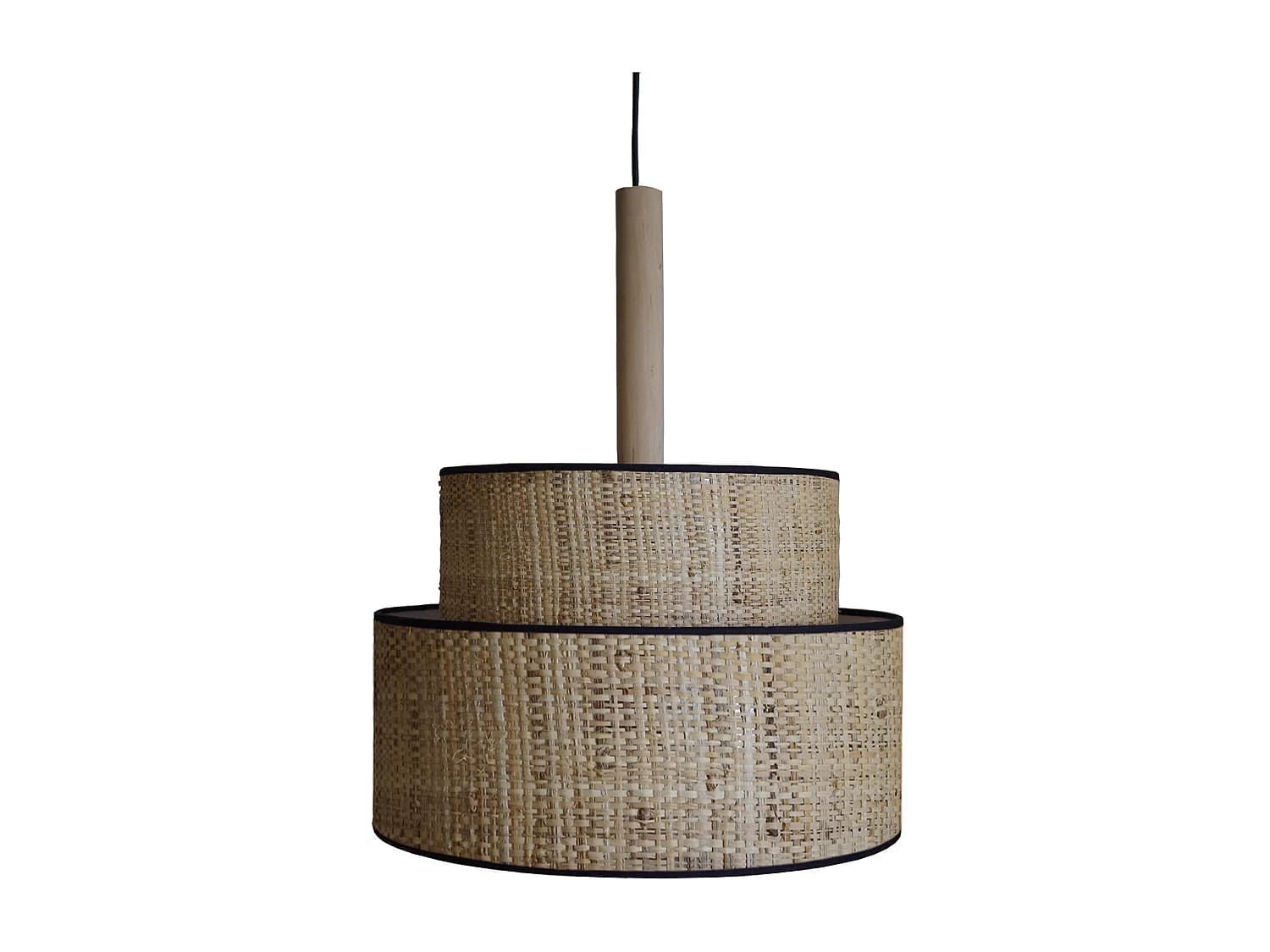 Suspension TOSEL ,métal,fibre ,naturel,H95x D50xP50cm