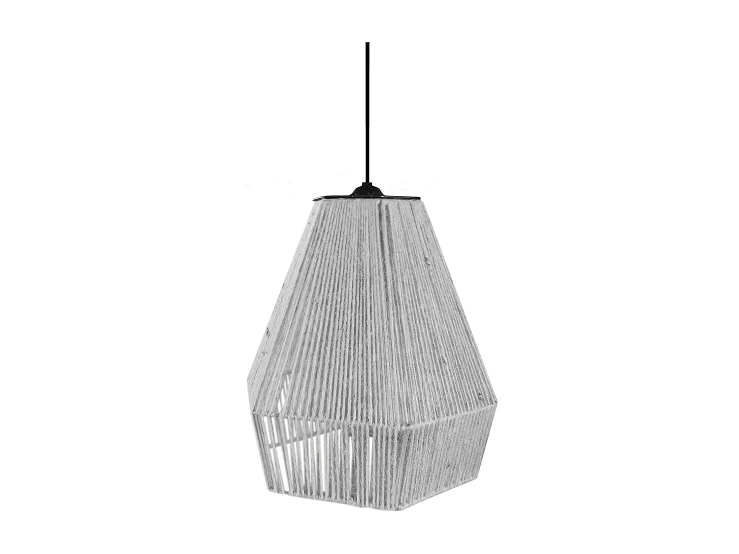 Suspension TOSEL ,métal,fibre ,Blanc ,H 90x D30xP30cm