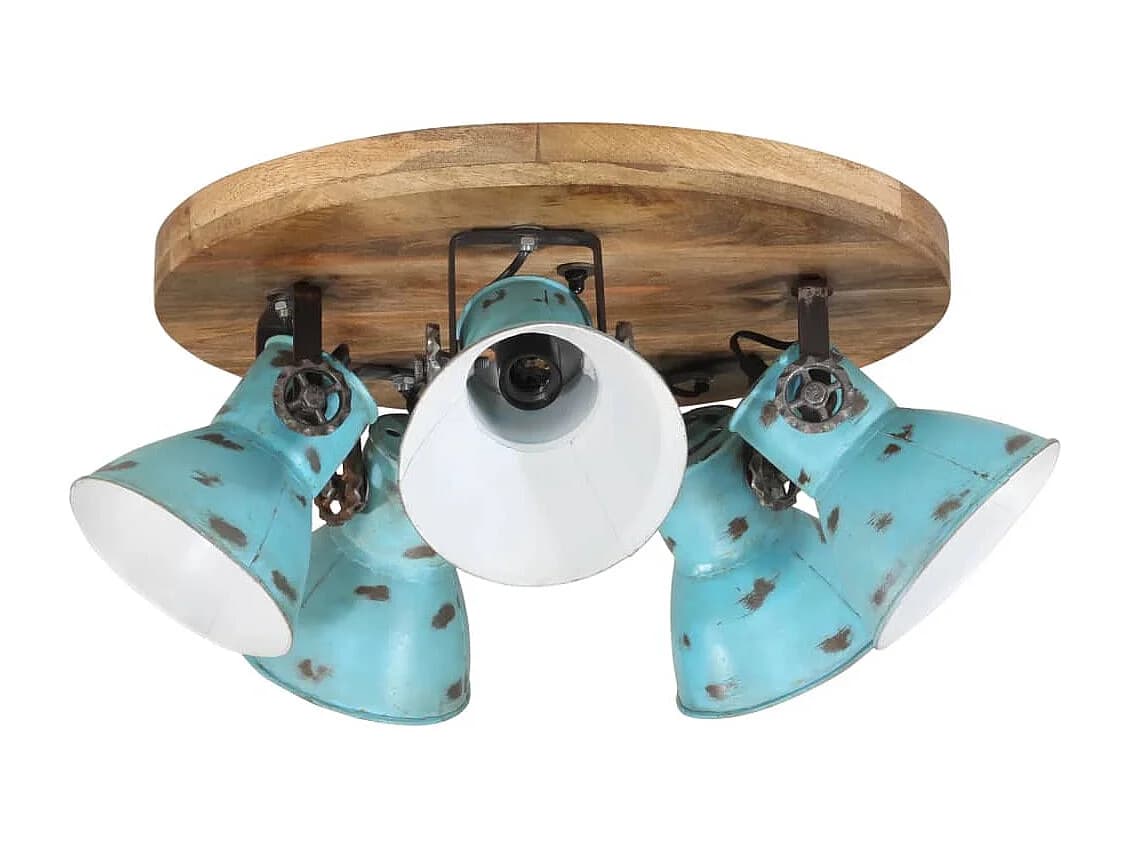 Plafonnier 25 W bleu délavé 50x50x25 cm E27 FR744407