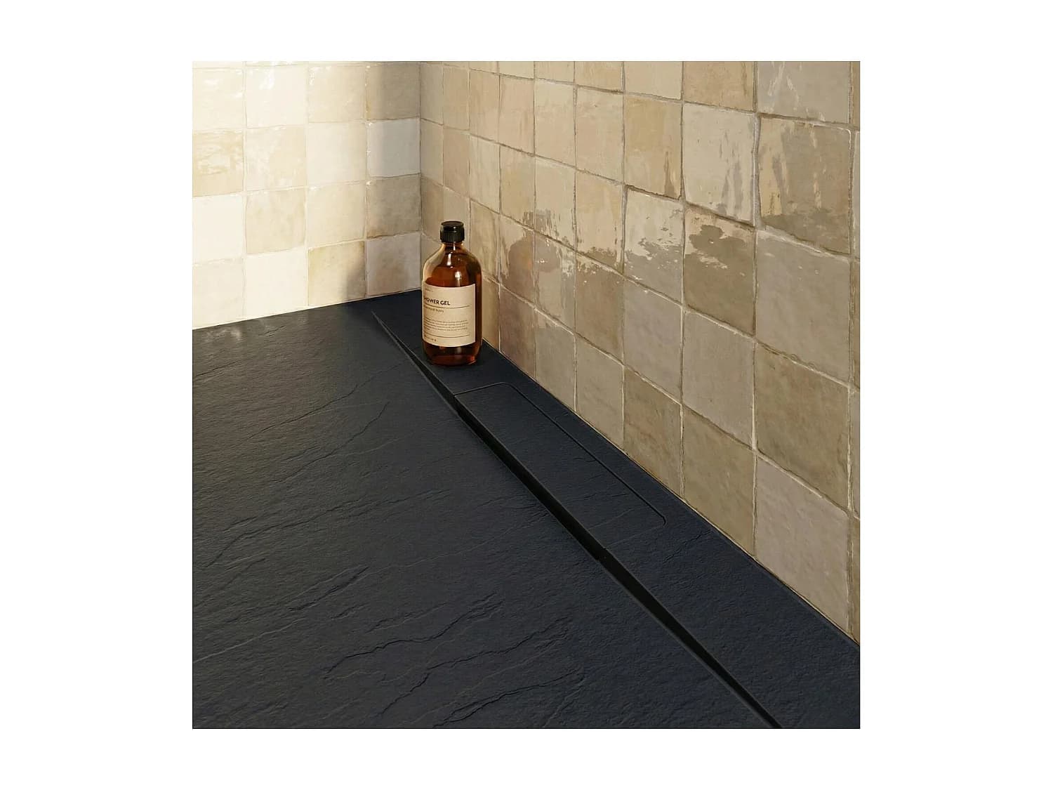 Receveur de douche ONA aspect pierre extra-plat