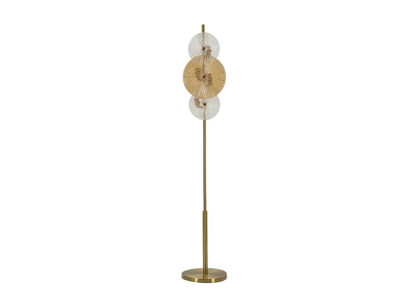 Lampadaire en métal et verre Osaka 30 x 164 cm