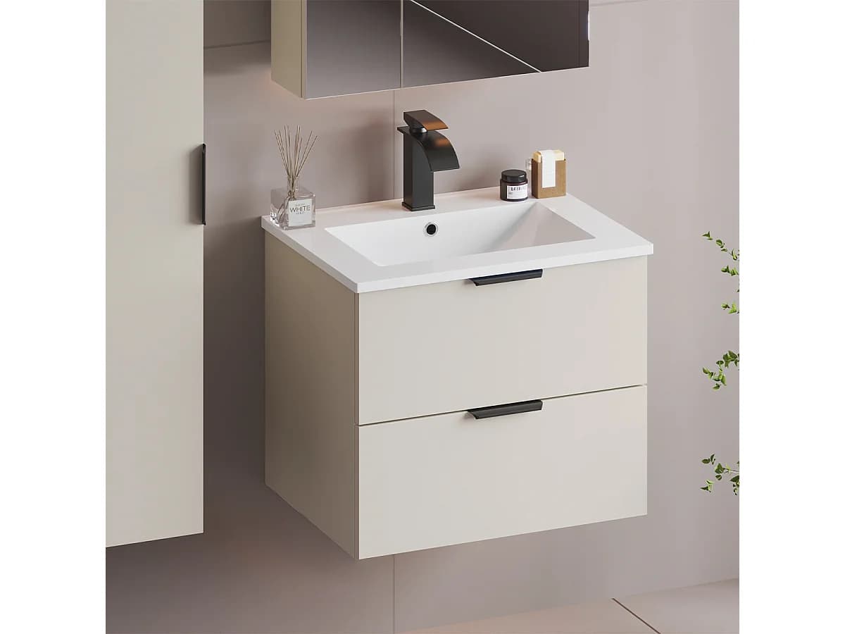 Meuble sous-vasque 60cm Astrid Cachemire