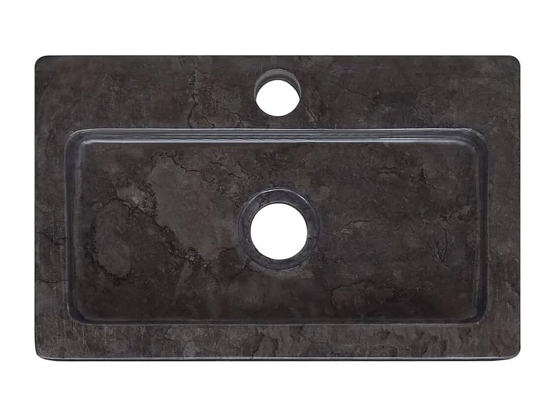Lavabo de salle d'eau noire 38 x 24 x 6.5 cm 02_0002831