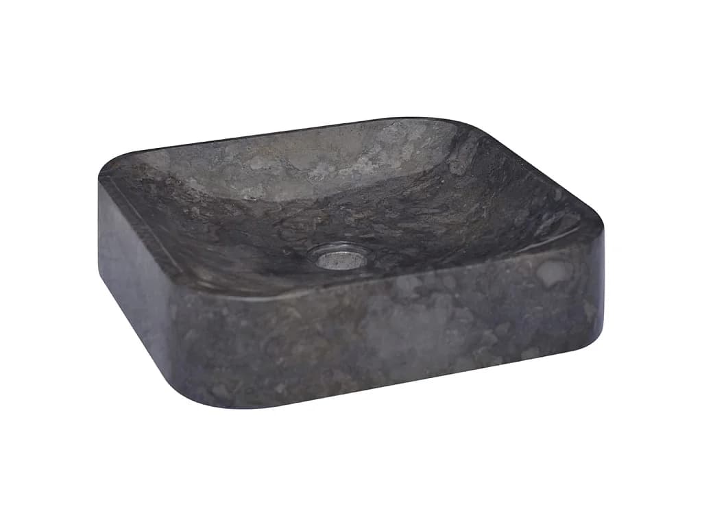 Lavabo de salle d'eau noire 40 x 40 x 10 cm 02_0002825