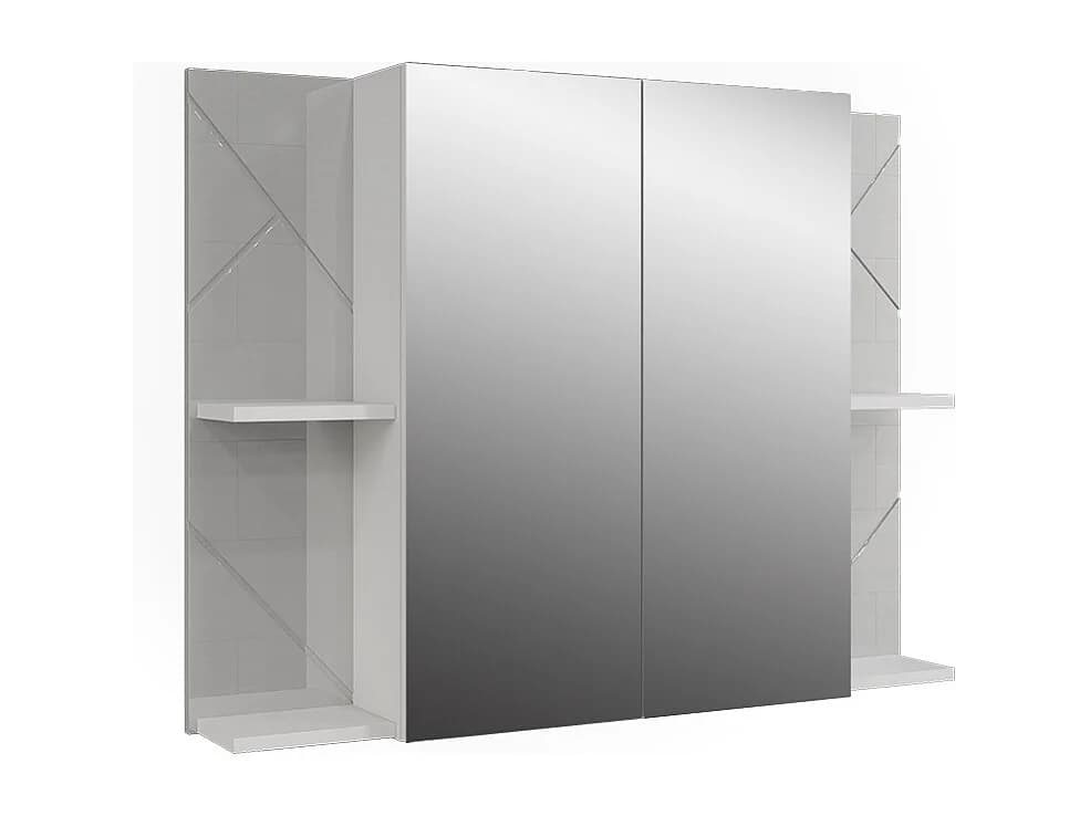Armoire de toilette blanc/blanc brillant 100x17.2x75 irma